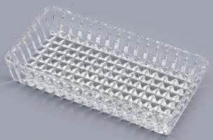 Art deco kristály szappantartó, 14,5x7,5 cm