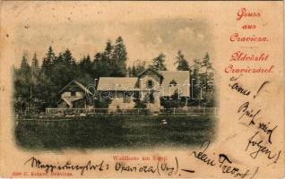 1898 (Vorläufer) Oravicabánya, Oravica, Oravicza, Oravita; Waldhaus am Lupp / erdészlak. C. Kehrer kiadása / forestry house (r)