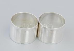 Ezüst(Ag) széles mintás gyűrűpár, jelzett, méret: 58, nettó: 8,7 g