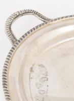 Sheffield nagyméretű angol ezüstözött tálca, 59x37 cm