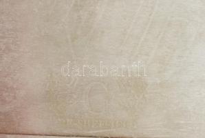 Sheffield nagyméretű angol ezüstözött tálca, 59x37 cm