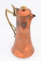 Art nouveau réz kanna, jelzés nélkül, m: 28 cm