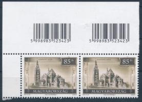 2013 Idegenforgalom V. 85Ft ívszéli vonalkódos pár 12-es fogazással, a katalógus ilyen fogazatváltozatot nem ismer