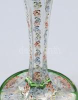 cca 1850-ből származó biedermeier üvegpohár lámpává átalakítva, m: 30 cm