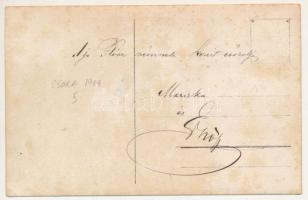 1909 Alsócsóra, Csóra, Cioara, Salistea; szerelmespár a parkban / love couple in the park. photo (fl...