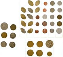 41db-os zseton- és emlékérem-tétel műanyag berakólapokon T:vegyes