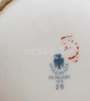 Hollóházi virágmintás váza, jelzett, hibátlan, m: 31 cm