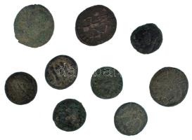 Római Birodalom vegyes ~III-IV. század 10db-os bronz érmetétel T:vegyes Roman Empire mixed ~3rd-4th century 10pcs bronze coin lot C:mixed