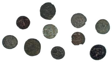 Római Birodalom vegyes ~III-IV. század 10db-os bronz érmetétel T:vegyes Roman Empire ~3rd-4th century 10pcs bronze coin lot C:mixed