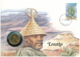 Lesotho 1979. 5l felbélyegzett borítékban, bélyegzéssel, német nyelvű leírással T:UNC Lesotho 1979. 5 Lisente in envelope with stamp and cancellation, with German description C:UNC
