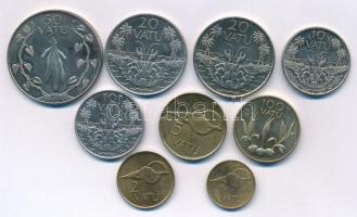 Vanuatu 1995-2002. 1V-100V (9xklf) T:UNC,AU
Vanuatu 1995-2002. 1 Vatu - 100 Vatu (9xdiff) C:UNC,AU