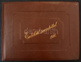 Sok száz férőhelyes régi képeslap album, az utolsó 20-25 lapon celluxnyomok, sérülések