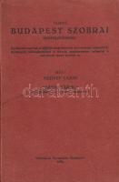 Medvey Lajos: Vezető Budapest szobrai megtekintéséhez. Kerületek szerint, a legjobb megtekintési sorrendben felsorolva. Betűsoros névmutatókkal a művek megnevezése, valamint a művészek neve szerint is. Csányi Károly előszavával. Budapest, 1939. Mérnökök Nyomdája. 148 p. Egyetlen kiadás. Medvey Lajos (1882-1962) festőművész, művészeti író szoborkatalógusa lajstromba szedi Budapest köztéri és középületekben található szobrászati alkotásait. Egyes tételeknél egyéb érdekességek is szerepelnek: így a korabeli turista megtudhatta, hogy a Lánchíd oroszlánszobrainak alkotója korántsem ugrott a Dunába, mikor kiderült, oroszlánjainak nincs nyelve; az egykori szobrászművész a pesti közhittel ellentétben természetes halált halt. A katalógusból körvonalazható a két világháború között állított köztéri szobrok jellemző tematikája is (a nemzet kulturális hőseit ábrázoló szobrok mellett a trianoni, a katonai és hősi megemlékezés emlékművei jelentős számban tűnnek fel). Példányunk fűzése enyhén meglazult. Fűzve, feliratozott kiadói borítóban.
