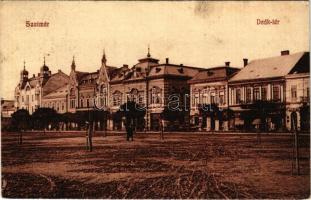 Szatmárnémeti, Szatmár, Satu Mare; Deák tér, Lengyel üzlete / square, shops (fl)