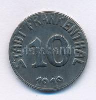 Német Birodalom / Weimari Köztársaság / Frankenthal 1919. 10Pf szükségpénz T:XF German Reich / Weimar Republic / Frankenthal 1919. 10 Pfennig necessity money (notgeld) C:XF