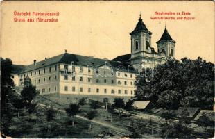 1910 Máriaradna, Radna (Lippa, Lipova); Kegytemplom és zárda. W.L. Bp. 3023. / Wahlfahrtskirche und Kloster / pilgrimage church and monastery (kopott sarkak / worn corners)