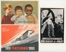 5 db MODERN magyar szocreál propaganda üdvözlőlap / 5 modern Hungarian socialist propaganda postcards