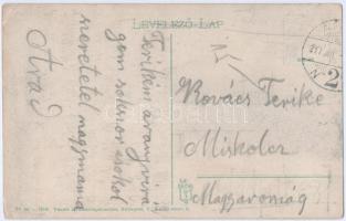 1917 Arad, Vértanú szobor, Schwarz Testvérek, Weigl, Kovács, Bogsán és Iványi üzlete. Vasúti levelez...