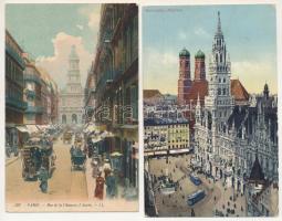 8 db RÉGI külföldi város képeslap / 8 pre-1945 foreign town postcards