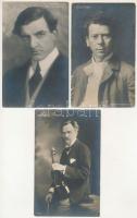 3 db RÉGI zenész képeslap: Hubay Jenő, Szendy Árpád, Parvis Taurino, Hubay Jenő saját kezű levelével / 3 pre-1945 Hungarian musicians postcards
