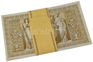 Német Birodalom 1910. 1000M piros pecséttel, hétjegyű sorszámmal (17x) több részletben sorszámkövető...