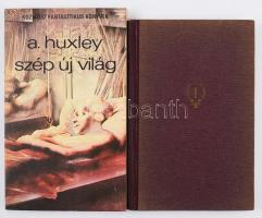 Aldous Huxley: Tudomány, szabadság, béke. Bp.,1947,Franklin. Átkötött félvászon-kötés. + Aldous Huxley: Szép új világ. Ford.: Szentmihályi Szabó Péter. Kozmosz Fantasztikus Könyvek. Bp., 1982, Kozmosz Könyvek. Kiadói papírkötés.