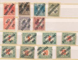 Posta Ceskoslovenska 1919 15 db bélyeg, Bodor vizsgálójellel
