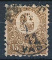 1871 Kőnyomat 15kr (35.000) (elvékonyodás / thin paper)