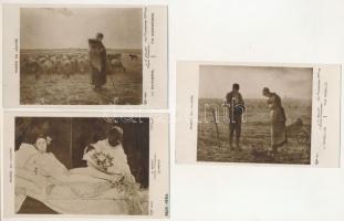 Kb. 30 db RÉGI francia művészeti alkotások képeslap / Cca. 30 pre-1945 French art postcards: paintin...