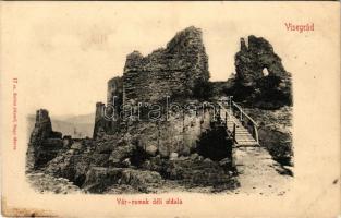 Visegrád, várromok déli oldala. Zoller József kiadása (fl)