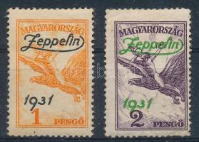 1931 Zeppelin sor (30.000) (2P kis sarok törés)