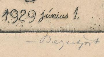 Bajor Ágost (1892-1958): Horthy Miklós út 10., Akácfa ucca 59., 1929. Rézkarc, papír, jelzett, 9,5x1...