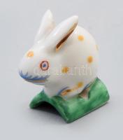 Herendi nyúl, jelzett, hibátlan, h: 3 cm
