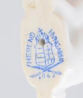 Herendi nyúl, jelzett, hibátlan, h: 6 cm