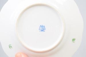 Herendi szőlőmintás egyszemélyes reggeliző szett, csésze alátéttel és desszertes tányér, jelzett, a ...