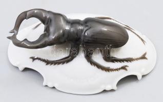 Rosenthal szarvasbogár. Designer: Karl Himmelstoss. cca 1920/40, jelzett, hibátlan, 8,5x5,5 cm /// R...