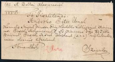 1846 Ex offo "TETSÖ" - Szigeth, 1846 Ex offo "TETSÖ" - Szigeth