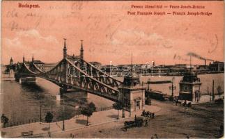 1931 Budapest, Ferenc József híd, villamos