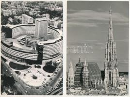 42 db MODERN megíratlan fekete-fehér külföldi város képeslap / 42 modern unused black and white fore...