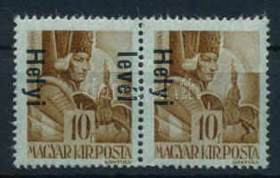 1946 Betűs Helyi levél/10f párban elcsúszott felülnyomással