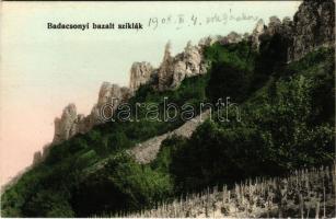 1908 Badacsony, bazalt sziklák. Balatoni Szövetség kiadása (EK)