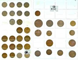 Vegyes, magyar és külföldi érmetétel, közülük sok, használt állapotú műanyag berakólapokon (br.~1,4kg, a súly a műanyag lapokkal együtt értendő) T:vegyes Mixed, Hungarian and foreign coin lot (br.~1,4kg, the weight includes the plastic sheets.), many of them on used conditioned plastic sheets C:mixed