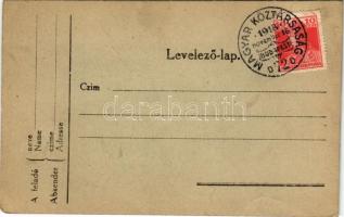 Levelezőlap "Magyar Köztársaság 1918. november 16. Budapest" So. Stpl. (EK)