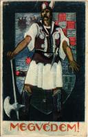 1929 Megvédem! Kiadja Magyarország Területi Épségének Védelmi Ligája / Hungarian irredenta propaganda s: Udvary Pál (EK)