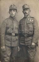 Military WWI soldiers father and son photo