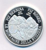 Svájc DN "Helvetia / A svájci hegyek - Bernina &amp; Roseg" Ag emlékérem kapszulában (31,15g/0.999/40mm) T:AU (PP) Switzerland ND "Helvetia / The Swiss Mountains - Bernina &amp; Roseg" Ag commemorative medallion in capsule (31,15g/0.999/40mm) C:AU (PP)