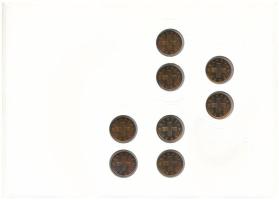 Svájc 1984. 1r bronz (8x) "Szerencselevél - 88.8.8. Heiligkreuz" felbélyegzett borítékon, ...