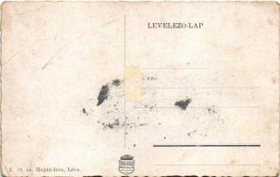 Léva, Levice; Fő tér, automobil, Vámos üzlete. Hajdú foto / main square, automobiles, shops (Rb)