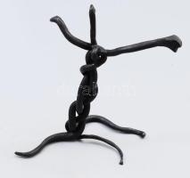 Horetzky (1969-): Kígyók. Patinázott bronz, cca 2000, jelzés nélkül, m: 13,5 cm. Proveniencia: az al...