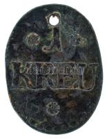 Német államok / Rajna-vidék-Pfalz / Mainz DN(~18.század) 1kr bronz hídpénz a Raimunditor átkeléséhez (2,78g) T:VF,F, patina, lyukasztott German states / Rhineland-Palatinate / Mainz ND(~18th Century) "1 KREU" bronze bridge coin to Raimunditor (2,78g) C:VF,F, patina, holed